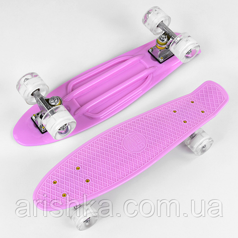 Пеніборд (Penny board), скейт, скейтборд зі світними колесами, фото 1