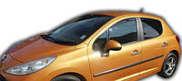Дефлекторы окон (вставные!) ветровики Peugeot 207 2006-2013 5D hatchback 4шт, HEKO, 26128