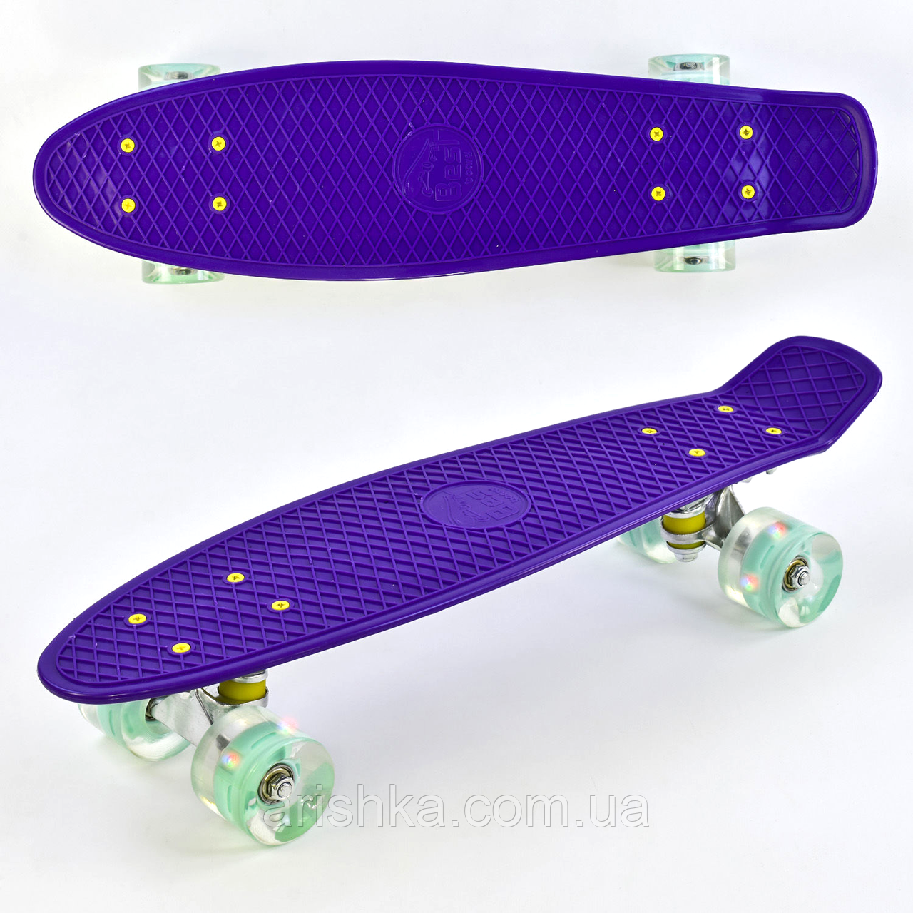 Пеніборд (Penny board), скейт, скейтборд зі світними колесами
