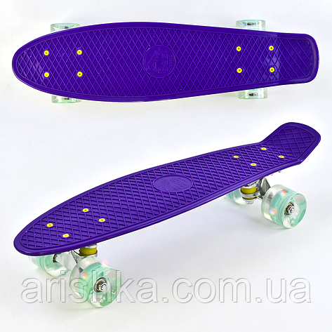 Пеніборд (Penny board), скейт, скейтборд зі світними колесами, фото 1