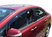 Дефлекторы окон (вставные!) ветровики Honda Civic 2006-2011 sedan 4d 4шт, HEKO, 17135