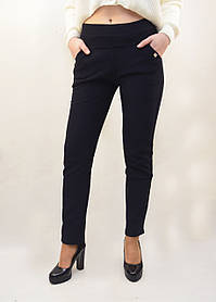 Штани жіночі офісні у великих розмірах L — 6XL (Польща) Класичні штани в синьому кольорі L -XL