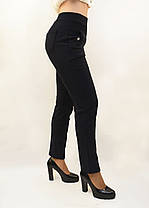 Штани жіночі офісні у великих розмірах L — 6XL (Польща) Класичні штани в синьому кольорі L -XL, фото 3