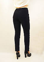 Штани жіночі офісні у великих розмірах L — 6XL (Польща) Класичні штани в синьому кольорі L -XL, фото 2