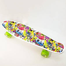 Пеніборд (Penny board), скейт, скейтборд зі світними колесами, фото 5