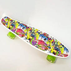 Пеніборд (Penny board), скейт, скейтборд зі світними колесами, фото 4