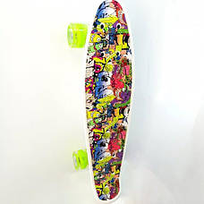 Пеніборд (Penny board), скейт, скейтборд зі світними колесами, фото 6