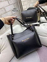 Женская сумочка в комплекте с клатчем цвет черный