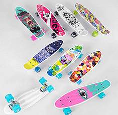Пеніборд (Penny board), скейт, скейтборд зі світними колесами, фото 5