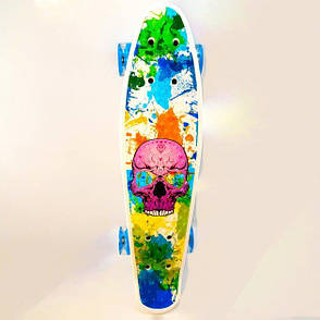 Пеніборд (Penny board), скейт, скейтборд зі світними колесами, фото 1