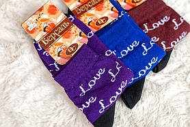 Жіночі шкарпетки середньої довжини бавовняні 36-39 розмір з принтом Love на 14 лютого для дівчини
