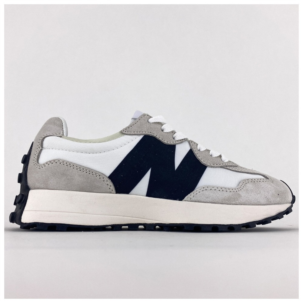 Жіночі кросівки New Balance 327 Beige Black Grey, сірі замшеві кросівки нью беленс беланс 327 NB 327, фото 1