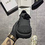 Жіночі кросівки Dior ID Total Black, чорні шкіряні кеди діор ід айді, фото 4