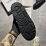Жіночі кросівки Dior ID Total Black, чорні шкіряні кеди діор ід айді, фото 6
