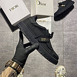 Жіночі кросівки Dior ID Total Black, чорні шкіряні кеди діор ід айді, фото 2