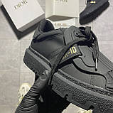 Жіночі кросівки Dior ID Total Black, чорні шкіряні кеди діор ід айді, фото 8