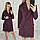 Елегантне жіноче вбрання-піджак з мереживом арт. 441 бордове/ бордо/ бордового кольору, фото 4