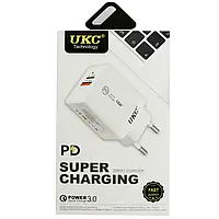 Сетевой зарядный блок UKC Super Charging USB+Type C