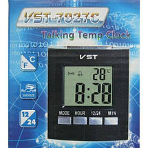 Говорять настільні годинники Vkstar Vst-7027c з термометром, фото 3