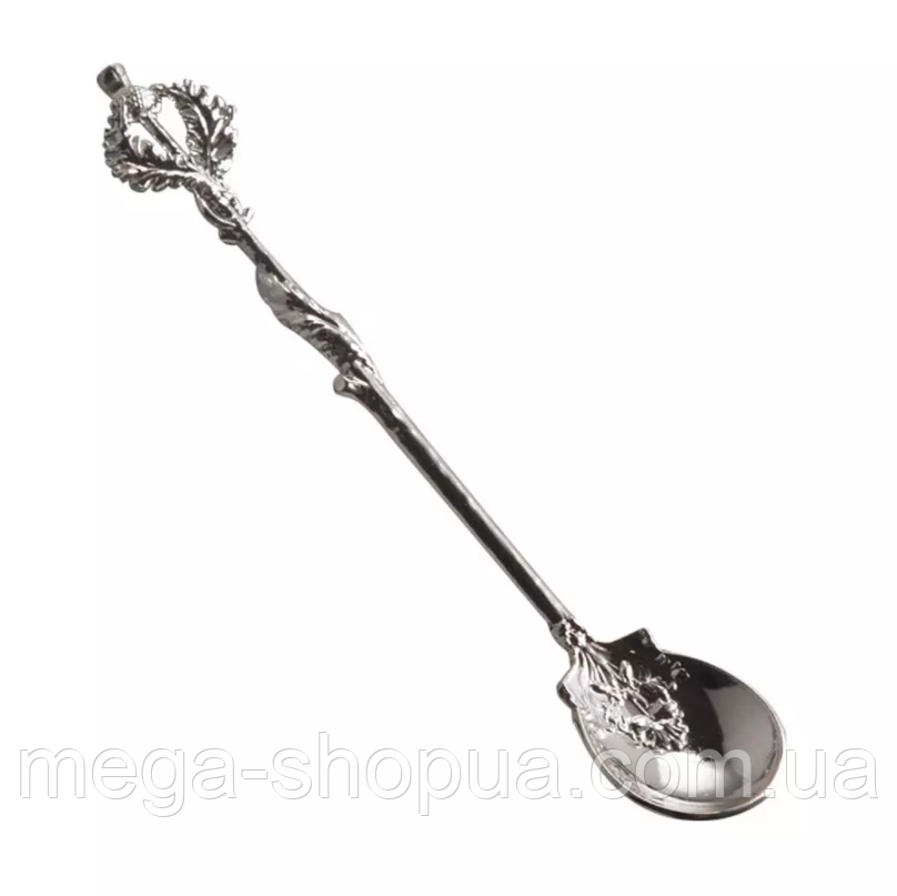 Ложка чайна кавова "Vintage" - сувенірна подарункова ложка у вінтажному стилі Срібляста
