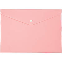 Папка-конверт "Axent" №1412-10 A4 Pastelini на кнопці рожева(12)(240)