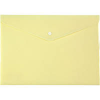 Папка-конверт "Axent" 1412-08 A4 Pastelini на кнопці жовта