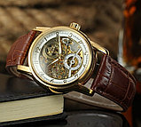 Жіночий золотий механічний годинник, Годинник жіночий стильний наручний, фото 4