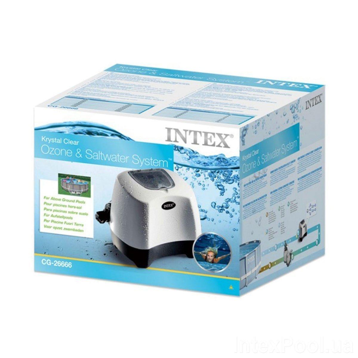 Озонатор — хлоргенератор — «Intex» 26666 Kristal ClearTM (система солоної води), хлор 11 г/год, озон 150 мг/год