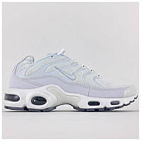 Мужские / женские кроссовки Nike Air Max TN Plus Total White, белые кожаные кроссовки найк аир макс тн плюс