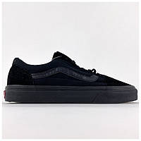 Мужские кеды Vans Old Skool Total Black, черные кроссовки ванс олд скул