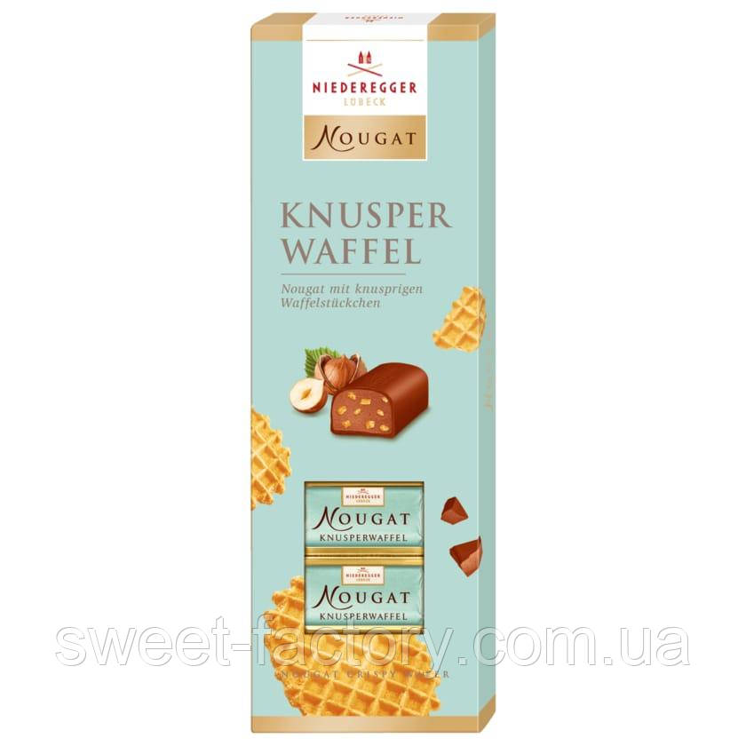 Цукерки Niederegger Nougat Knusper Waffel 100g