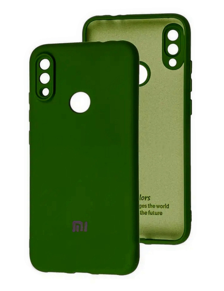 Силіконовий чохол для Xiaomi Redmi Note 7 зелений матовий soft touch бампер із мікрофіброю