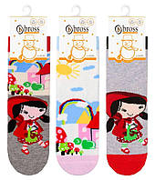 Набор детских махровых носков для девочек Bross Турция антискользящие с тормозами носочки махра Арт. 21292