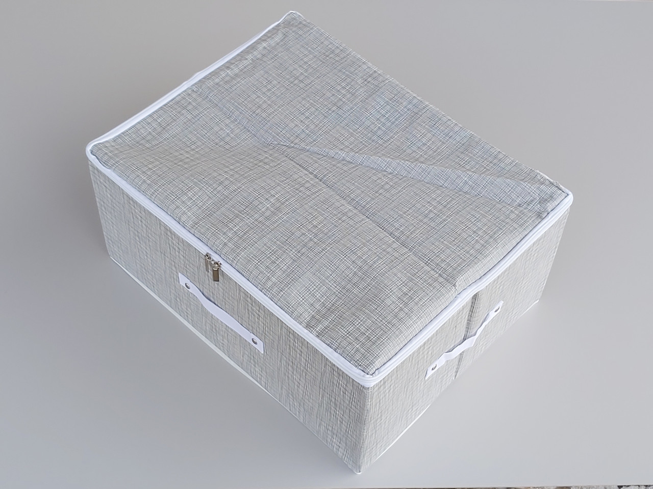 Коробка-органайзер SR51  Ш 51*Д 40*24 см. Колір сірий для зберігання одягу, взуття чи невеликих предметів, фото 1