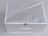 Коробка-органайзер SR51  Ш 51*Д 40*24 см. Колір сірий для зберігання одягу, взуття чи невеликих предметів, фото 6