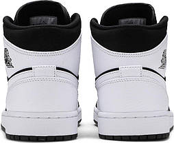 Кросівки Nike Air Jordan 1 Mid White Black Tuxedo, фото 5