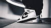 Кросівки Nike Air Jordan 1 Mid White Black Tuxedo, фото 9