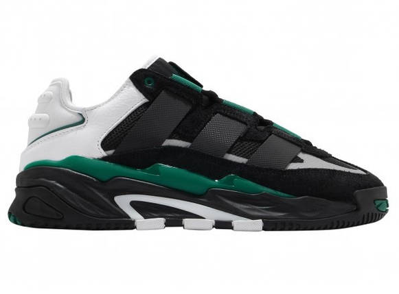 Кросівки Adidas Niteball Core Black Cloud White Green Sub, фото 1