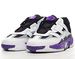 Кросівки Adidas Niteball White Black Purple, фото 3