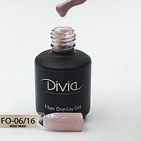 Базовое покрытие с волокнами Divia Fiber Overlay Gel (FO06 Rose Nude), 8ml
