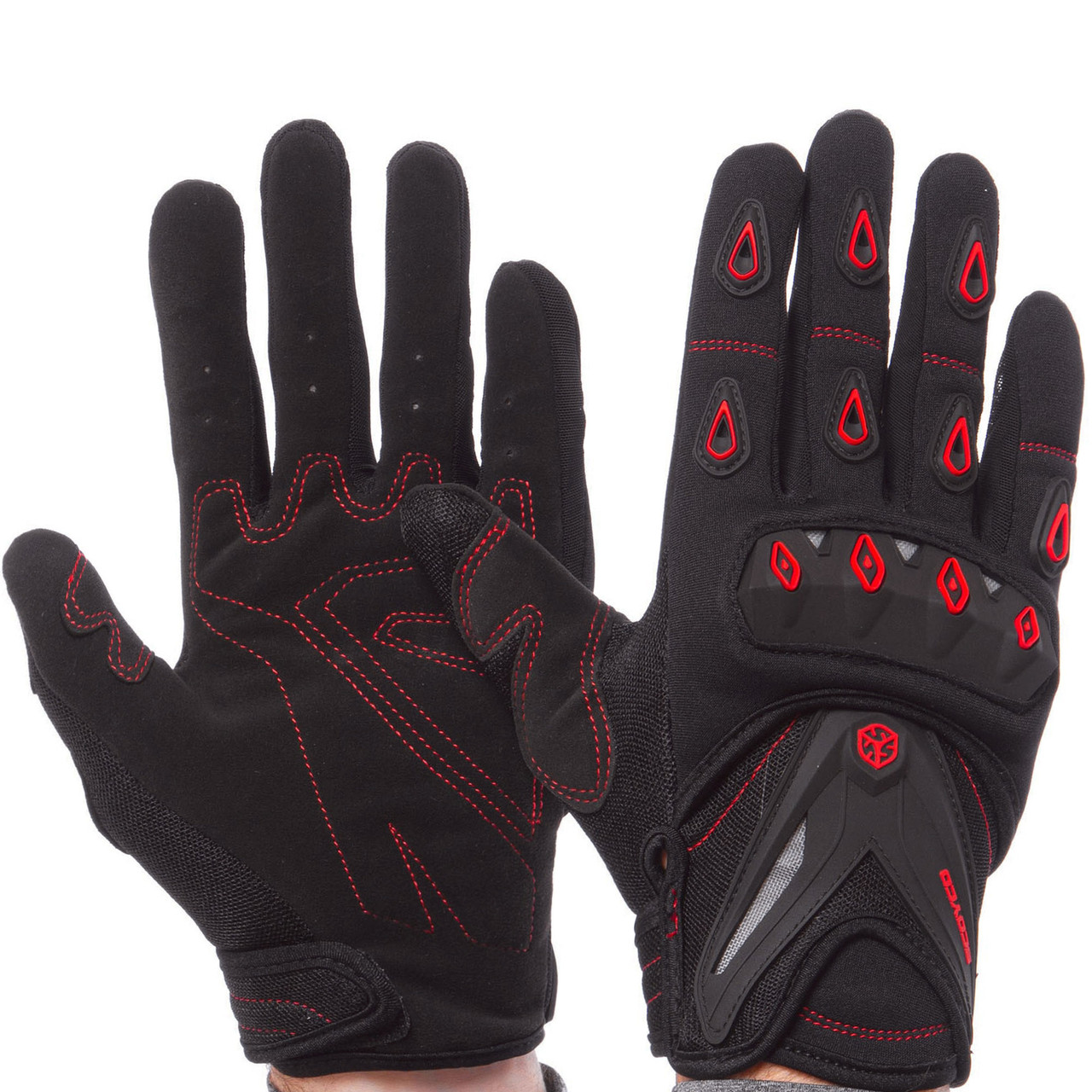 Мотоперчатки для эндуро SCOYCO черно-красный MС10, L: Gsport - фото 1 - id-p1569239655