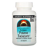 Комплекс для підтримки гарного налаштовування, St. John's Positive Thoughts, Source Naturals, 45 таблеток