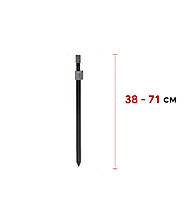 Телескопічна стійка посилена CZ Black Power Bankstick 38-71 cm