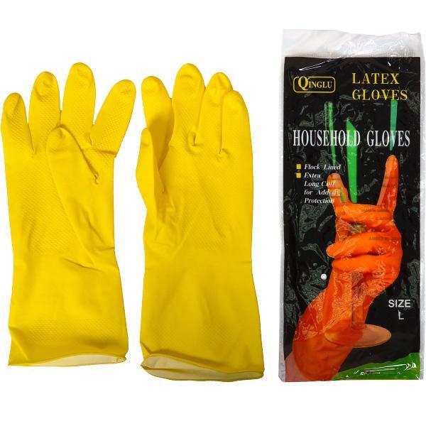 Рукавички латексні господарські "L" арт. Х4-07, фото 1