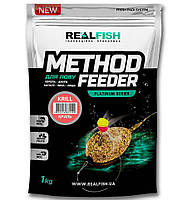 Прикорм для риболовлі REAL FISH Метод КРІЛЬ, 1 кг УЧЕНКА