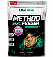 Прикорм для риболовлі REAL FISH Метод КАЛЬМАР-КЛЮКВА, 1 кг