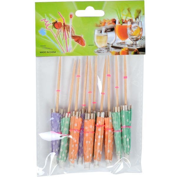 Набір парасольок коктейльних Парасольки 10см 10шт/уп арт. 10-69, фото 1