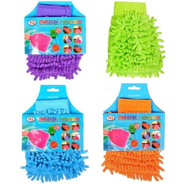 Ганчірка-рукавичка з мікрофібри Color 14х17см арт. XZ-191, фото 1