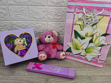 Оригінальний подарунок для коханої з плюшевим ведмедиком, плюшевий ведмідь, м'який ведмедик. М'які іграшки