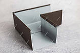 Кут жолоба металевого 90 градусів квадратного перерізу коричневий RAL 8017, фото 5
